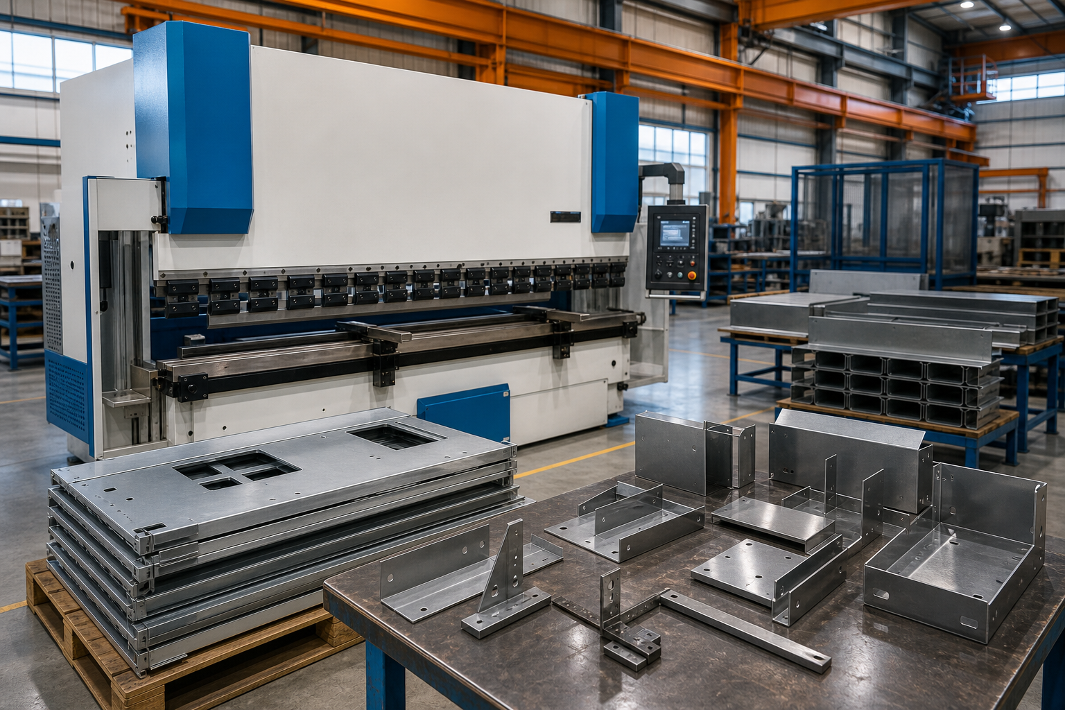 Press brake and bent parts