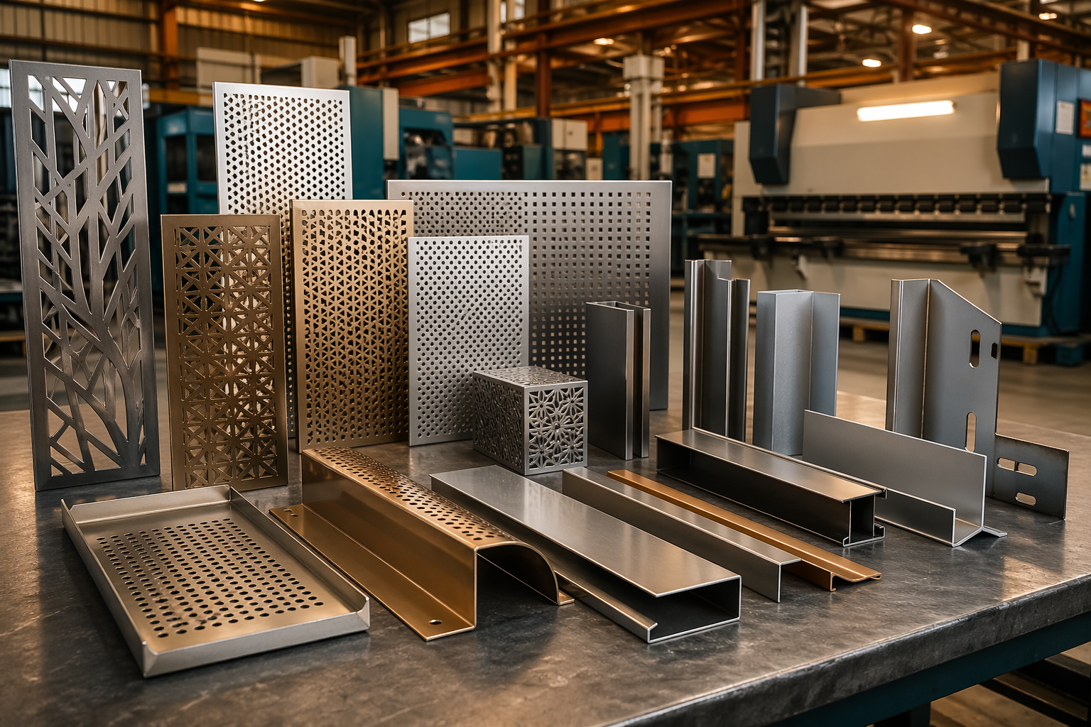 Custom brackets in Indian fabrication workshop