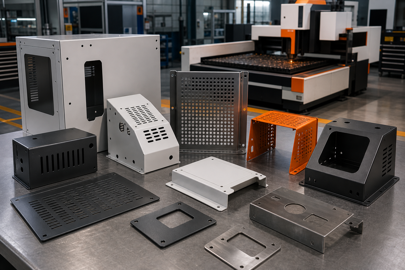 Machine covers, fabricated guards, and production assemblies