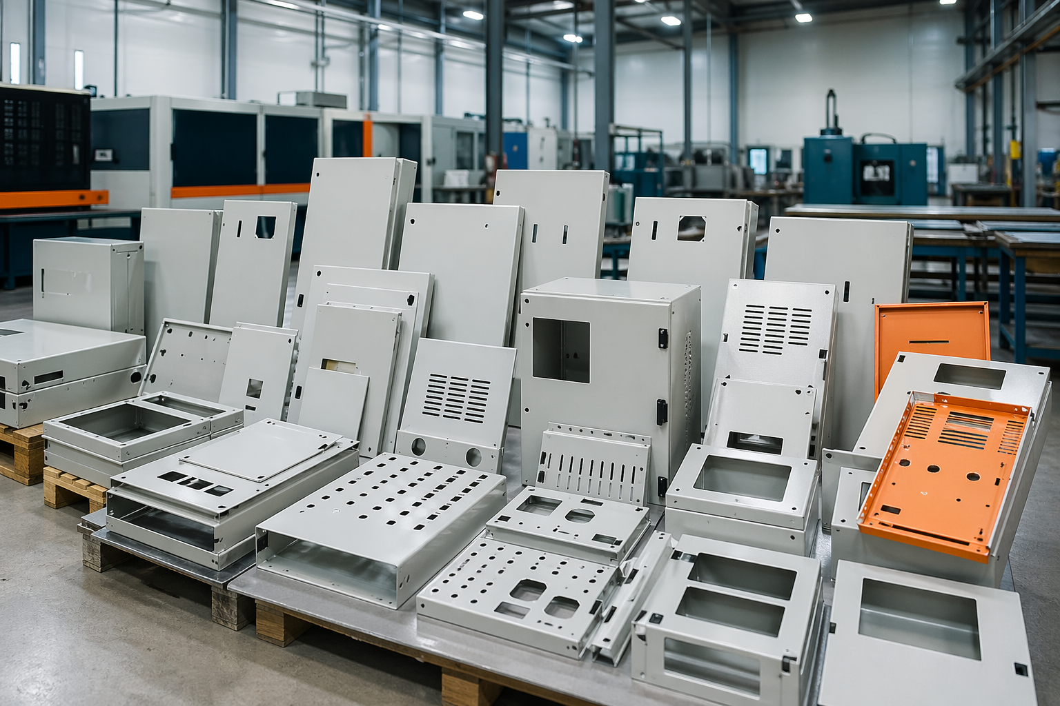 Powder coated sheet metal panels